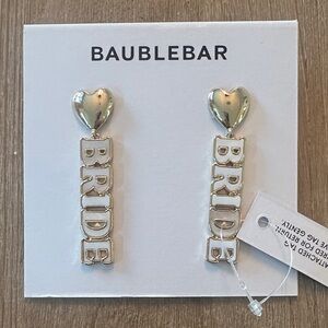 BaubleBar Gold Heart Bride Earrings